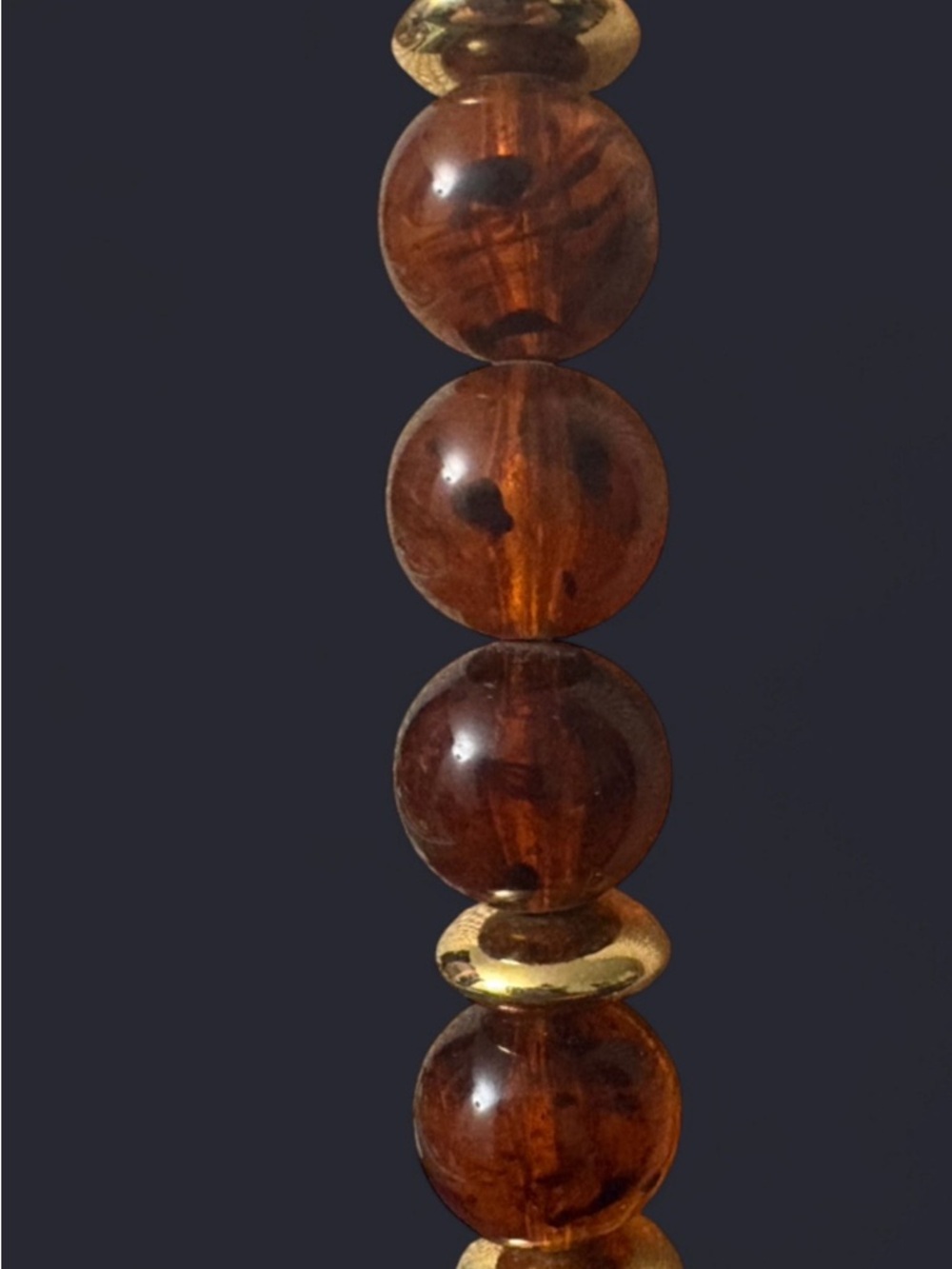 Vintage Napier Necklace featuring their iconic root beer beads - Picture 5 of 6
